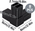 8 1''/25mm 3-Way Elbow 90 25mm/1'' PCS Plastic Square Tube Connector, Side Outlet Degree L-Shaped Pipe Fitting