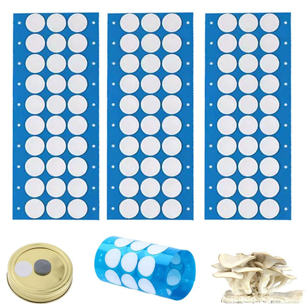 Synthetic Filter Paper Stickers, 20 mm, 0.3 µm Monotub Filter Discs for Mycology - 90 Count for Fruiting Chamber