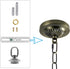 ECUDIS 1/4 Set Pack 2) Light Fixture Cross Bar Kit, IP Center Lamp Screw Collar Canopy Hardware (Nickel