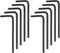 10pcs Hex Key Wrench 2.5mm L-Shape Chrome Vanadium Steel Metric Tool for Home Repair, Black