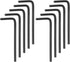 10pcs Hex Key Wrench 2.5mm L-Shape Chrome Vanadium Steel Metric Tool for Home Repair, Black