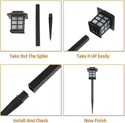 Pinikuyiro Lights,8 Pack Solar Outdoor LED Solar Lights Outdoor Waterproof, Solar Walkway Lights of Lighting for Your
