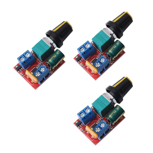CENTAURUS 3Pcs DC Motor Speed Controller Module, 3V-35V PWM Speed Control Switch, Mini 5A Max 90W LED Dimmer