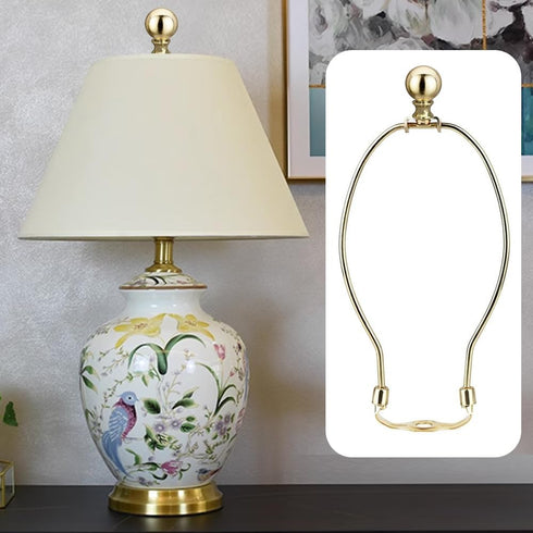 10 Inch Lamp Harp, Gold 2 Set, Metal Lamp Shade Harp Holder, DIY Detachable Lampshade Bracket