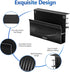 Litwaro Desk Side Storage Organizer, Clamp on Under Desk Laptop Holder, No Drill Mount with Magnetic Pen Holder (Black)