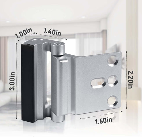 2PACK 800 lbs, Door Reinforcement Lock, Home Security Door Lock Withstands Childproof Top Door Lock Latch for Toddlers