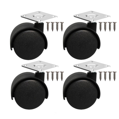 Dalyndar 1.5 Inch Caster Wheels Replacement Universal Small Swivel Rollers for Furniture Filing