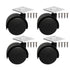 Dalyndar 1.5 Inch Caster Wheels Replacement Universal Small Swivel Rollers for Furniture Filing