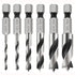 6Pcs Brad Point Drill Bits Stubby Set for Wood | 4241 High Speed Steel Spiral Twist Bit 1/4" Quick Change Hex Shank