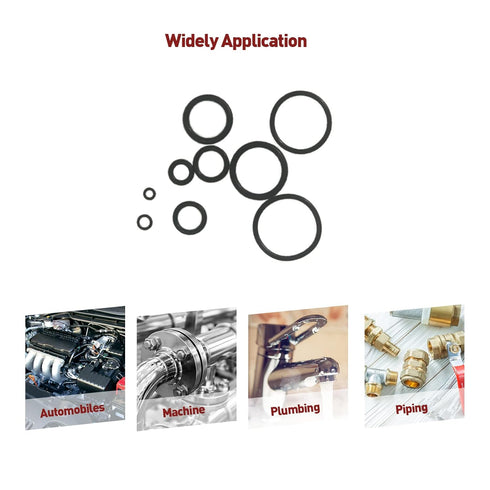 Botasea 419 PCS Metric O Ring Assortment, 32 Universal Sizes NBR Buna-N Nitrile Rubber Kits for Automotive