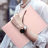 WAVEYU Portfolio Case, Business Portfolio Folder, Cute Padfolio Cover with Document Sleeve, Pink