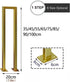 PAUANI 40-100cm 40 M/U-Shaped Iron Stair Handrail Railing - Gold Retro Non-Slip Hand Rails, Outdoor Garden Loft