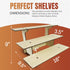 3-Tier 3 Counter 9.5" Straight Wooden Retail Table Display Stand with Shelves for Products - Portable | Step Straight