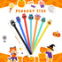 Yeaqee 120 Pieces Halloween Pens, Pumpkin Skull Bat Rollerball Gel Ink Pens for Student Stationery Supplies