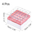 uxcell 25 Places Centrifuge Tube Freezer Storage Box, Waterproof Polypropylene Cryogenic Holder Rack, Red Pack of 4