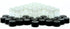 Vivaplex 24 Clear 2 ml (5/8 Dram) Glass Bottles with Black Caps and Orifice Reducers