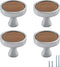 10 pcs Bright Chrome Walnut Round Drawer knob Zinc Alloy Base pulls