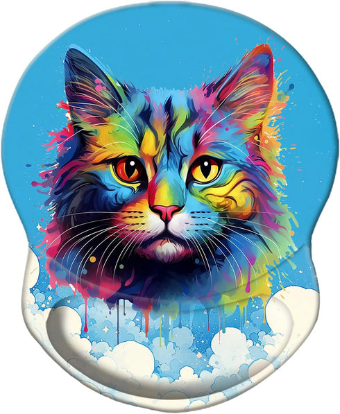 Wrist Support Mouse Pad Non-Slip Rubber Base, Wrist Rest Mousepad 8.75in X7.5in for Home Office Computer Laptop