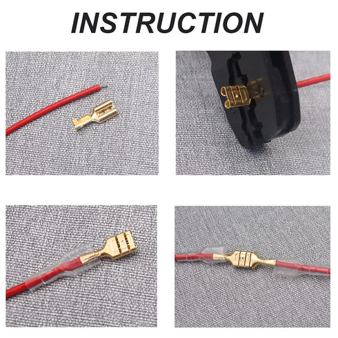Tnisesm 640Pcs Male and Female Spade Connector & Bullet Connectors Assortment Kit for Car Audio
