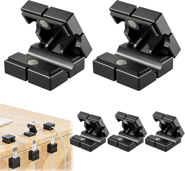Generic Upgrade Magnetic Cable Clips, Phone Cord Holder for Nightstand, Under Desk Cable