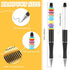 Crtiin 50 Pieces Plastic Beadable Pen Bulk Bead Ballpoint Pen Shaft Black Ink Beaded Pens with 50 Refills for DIY Making Gift Kids Students Office School Supplies (Black) by Crtiin