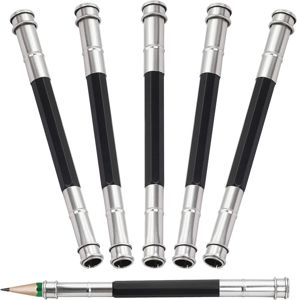 YACSEJAO Pencil Extenders, 5PCS Adjustable Lengthener Tool for School Art Writing