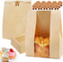 45 Pack Large 14x8.3x3.5in Bread Bags for Homemade Bread, Kraft Paper Bakery