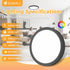 2Pack 12 Inch 25W, 3000LM, 95+, 2700K-5000K 5CCT Dimmable, LED Flush Mount Ceiling Light, CRI & Black Round Surface