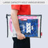 Rough Enough Clear Plastic File Folder Document Holder Bag, Zipper Pouches for Organizing A4 Paper, Office Supplies