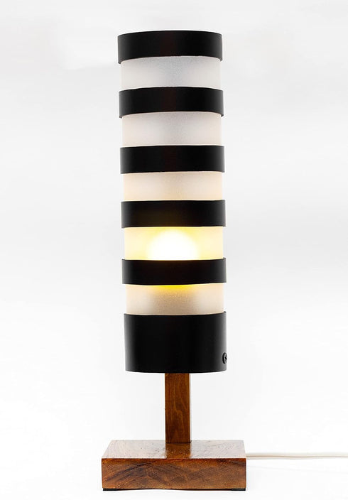 Desk Lamp for Bedside Table with 1 Watt Yellow LED Bulb, Handmade Nightstand Lamp for Bedroom
