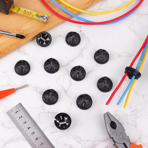 150 Pieces 3/8-1/2 Inch Non-Metallic Button Push-in Cable Connector, Plastic Electrical Conduit Fittings for Junction