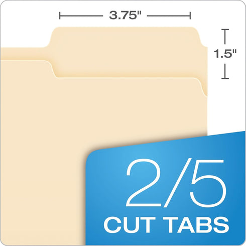 Pendaflex Essentials File Folders, Letter Size, 100 per Box, Manila