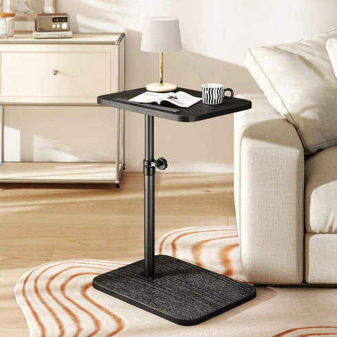 Office Desk Computer Workstations Laptop Table Adjustable Height, C Shaped End Table,
