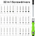 32 in 1 Small Magnetic Screwdriver Set for DJI Mini 4 Pro/Mini 3 Pro Mavic 3/Air 3 Avata Drone Tiny Screwdriver Kit for Eyeglass Watch Phone Laptop Computers Toys and Other Electronics Devices by Craznick