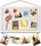 Miratino Cork Board Bulletin Board 16"x11" White Linen with Frame Pin Board Vision Board for Home Kitchen School Office