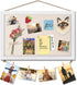 Miratino Cork Board Bulletin Board 16"x11" White Linen with Frame Pin Board Vision Board for Home Kitchen School Office