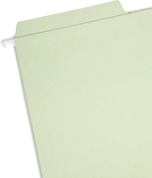 Smead FasTab Hanging File Folder, Legal Size, 1/3-Cut Built-in Tab, Moss, 20 per Box (64083)