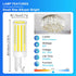 G9 LED Bulb Dimmable, 8W 6000K Daylight White, 60W 75W 80W Halogen Equivalent, Pack of 5, No-Flicker 360 Beam