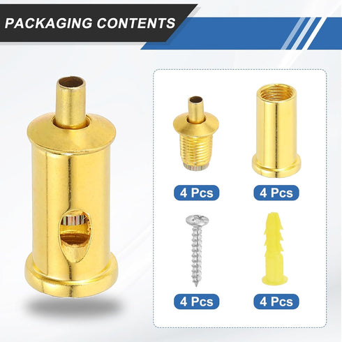 4 Set 1/16" (1-2mm) MECCANIXITY Cord Grip Adjuster for Cable, Adjustable Steel Wire Rope Locking Clamp Connector