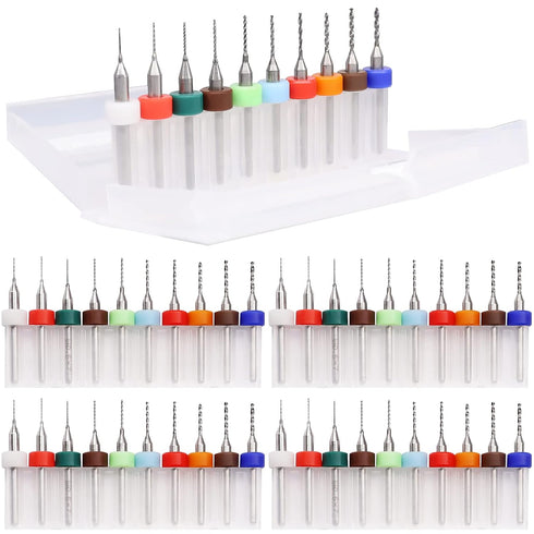 50pcs Dremel PCB Drill Bits Set, Spiral Flute Carbide 0.3mm-1.2mm for PCB Circuit Board Jewelry Making and More
