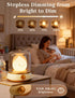 Dimmable Smiley Night Light for Baby Nursery, Rechargeable LED Candle Lamp, Eye, Caring Mood Light with Timer, Cute