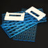 6 Pack Plastic Test Tube Rack, 50 Holes Holder for 13/16mm Tubes, Detachable Stand for Scientific Experiments
