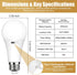 Yochoice Bulb Dimmable A19 Bulb 9 3 Bulb Non-Hardwired2 Pack Rechargeable Battery Operated Light with Remote Control