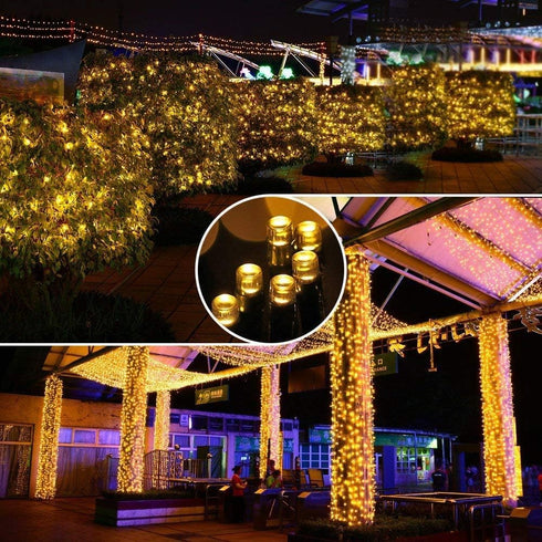39FT 100LED 8 Joomer Solar Christmas String Lights, Waterproof Outdoor Lights with Modes Twinkle Fairy Light