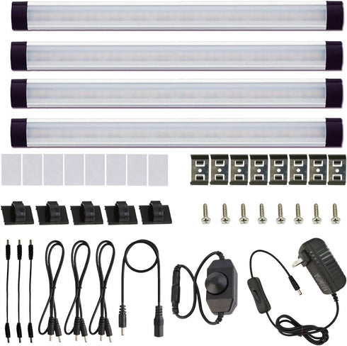 AIBOO LED Under Counter Light Rigid Bar Under Above Cabinet Plug in