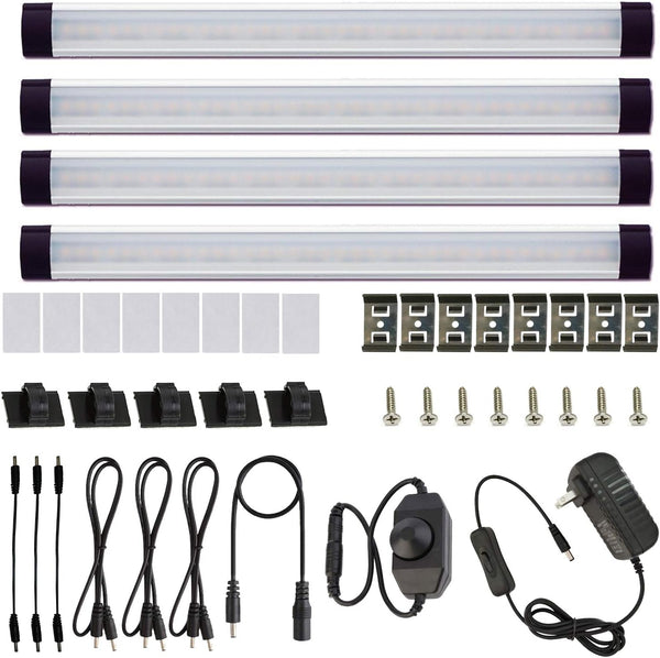AIBOO LED Under Counter Light Rigid Bar Under Above Cabinet Plug in