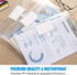 Sooez 5 Pack Plastic Envelopes, Clear Document Folders, US Letter A4 Size File Envelopes with Label Pocket