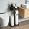 TEGUEPS Freestanding Bathroom Toilet Paper Holder Stand with Shelf, Bamboo Toilet Paper Roll