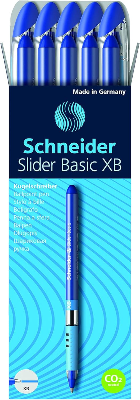 Schneider Slider Basic XB Ballpoint Pen, 10/Pack