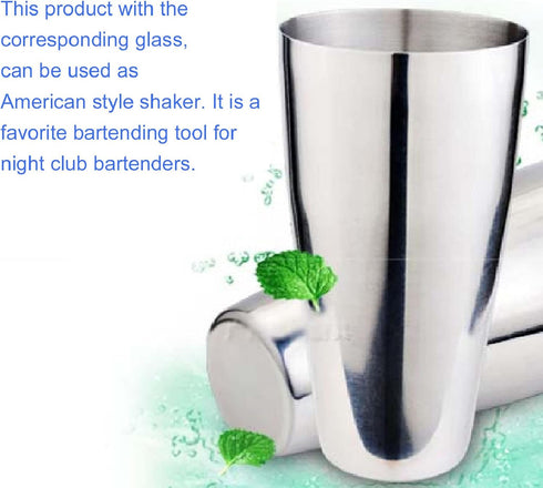 Stainless Steel Malt Milkshake Ice Cream Mixer - Thickening Metal Drinking Glass for Bar, Hand Blender Malt Cup, 750ML